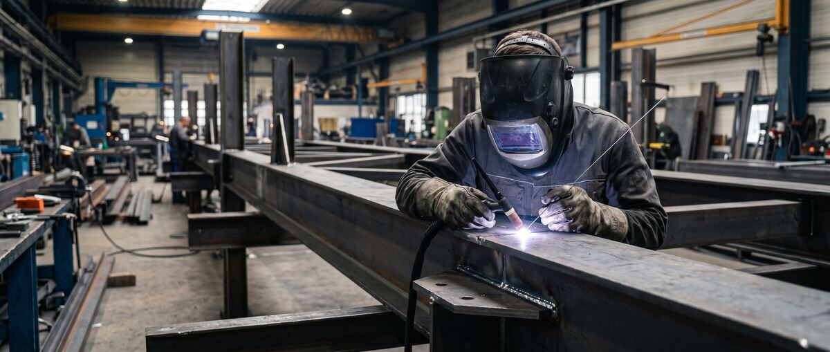 F. STAHLTECHNIK: 3 WIG-SCHWEIßER FÜR HALLENBAU IN 72 STUNDEN