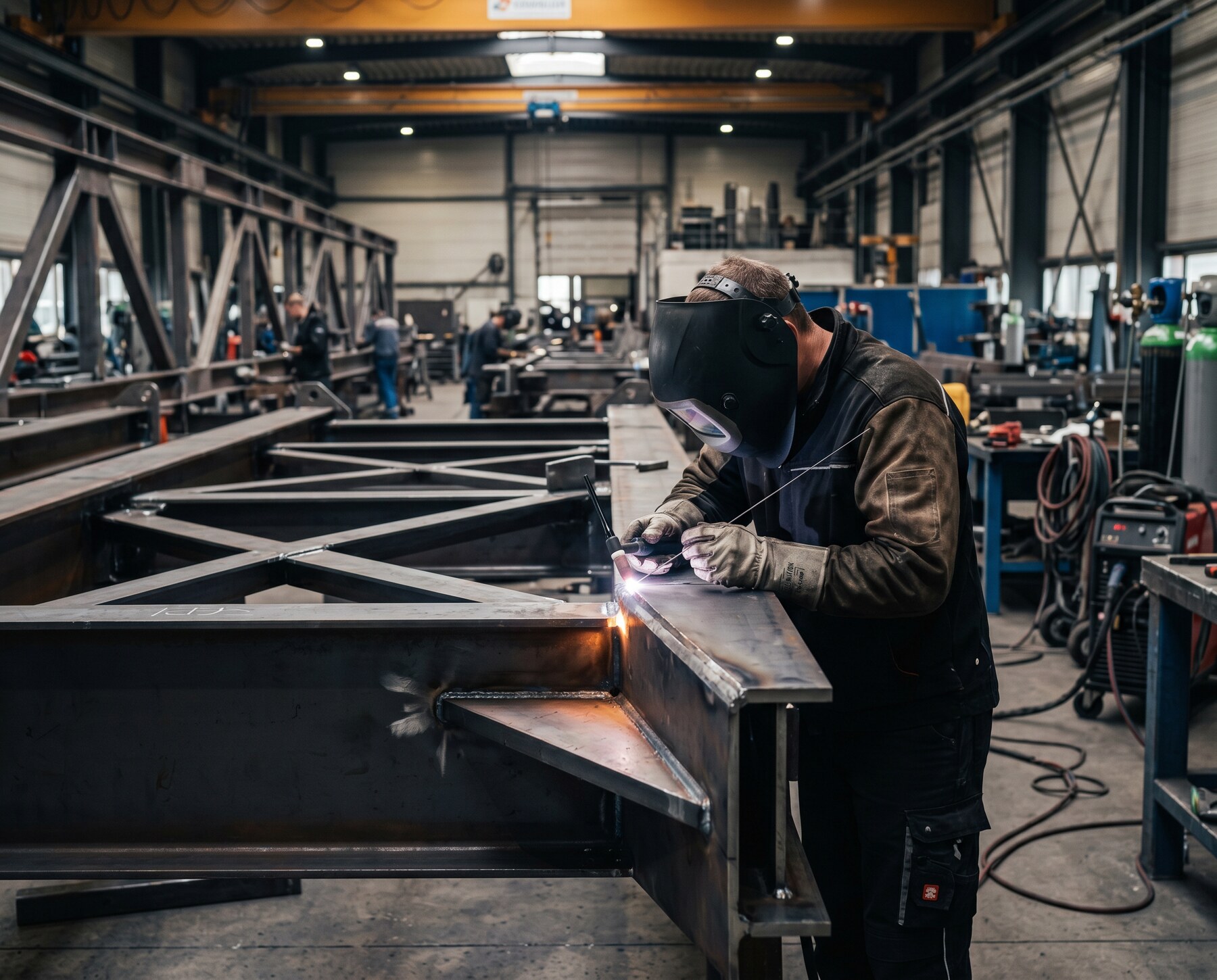F. STAHLTECHNIK: 3 TIG-LASSERS VOOR HALLENBOUW