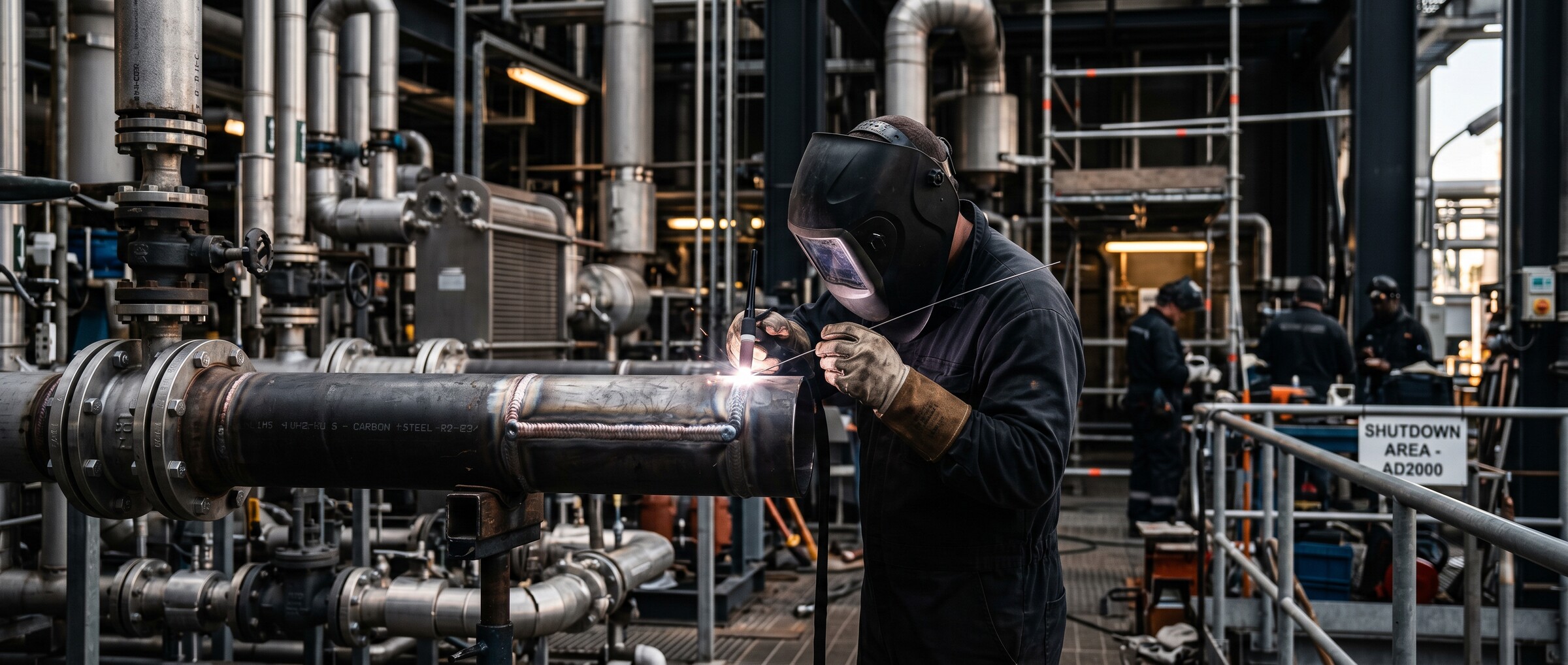 PETROLINE: 5 PIJPLASSERS VOOR EEN FABRIEKSSHUTDOWN VAN 9 DAGEN